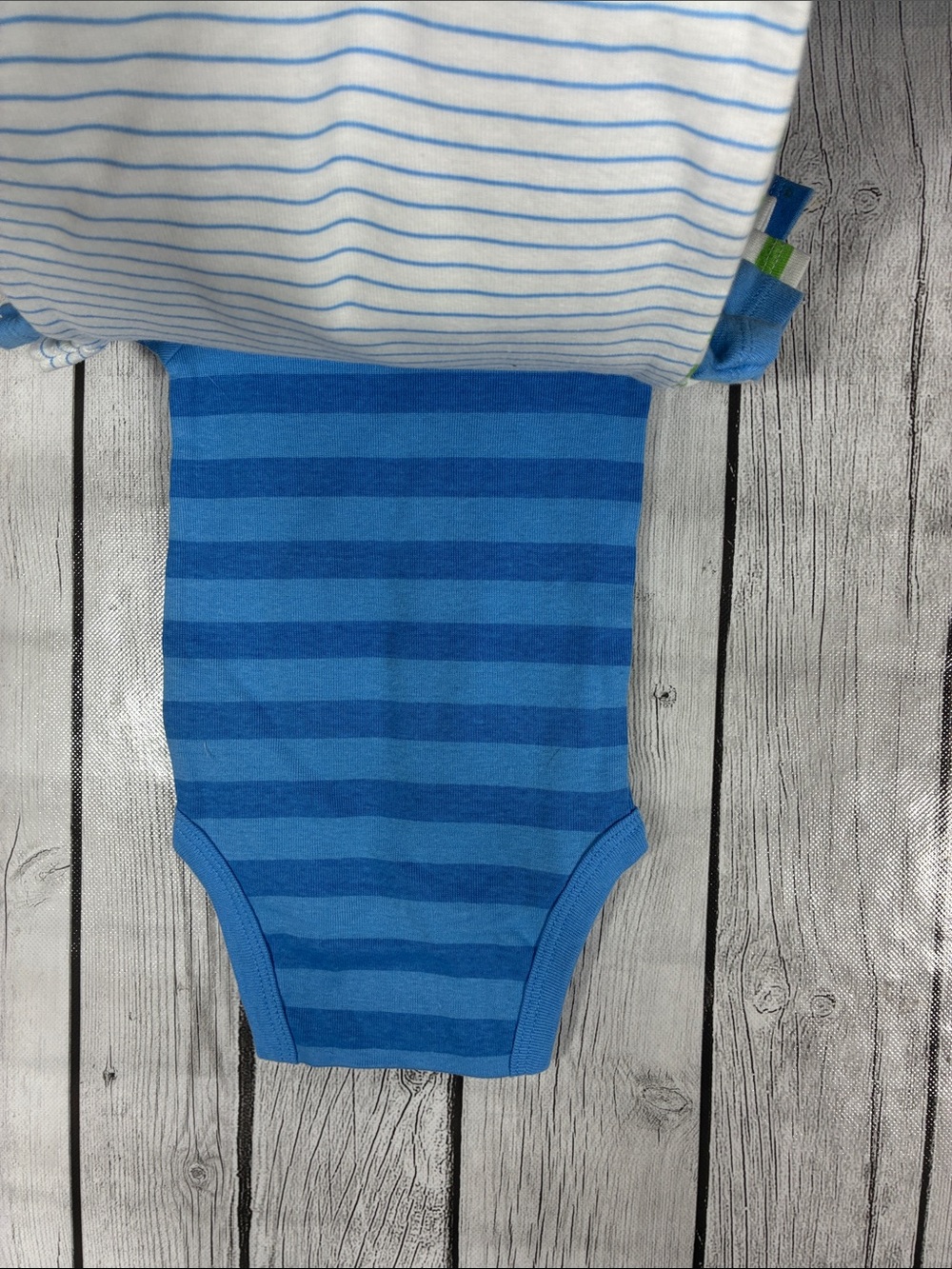 Gerber Blue and Green "Seriously Cute" Infant One-Piece Bodysuit Set - Picture 5 of 10
